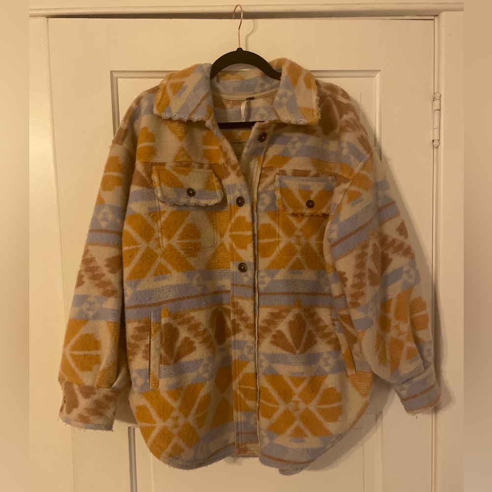 Free People Ruby Printed Jacquard Jacket